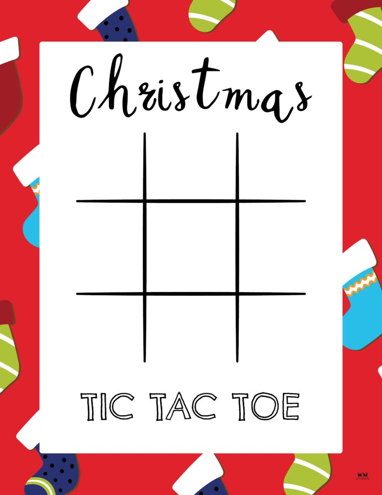 Christmas Tic Tac Toe Printables | Printabulls