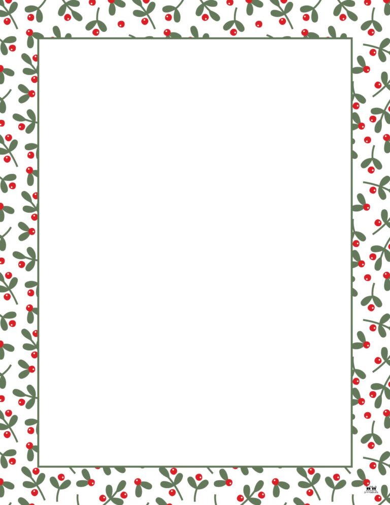 Christmas Borders - 60 FREE Printable Borders | Printabulls