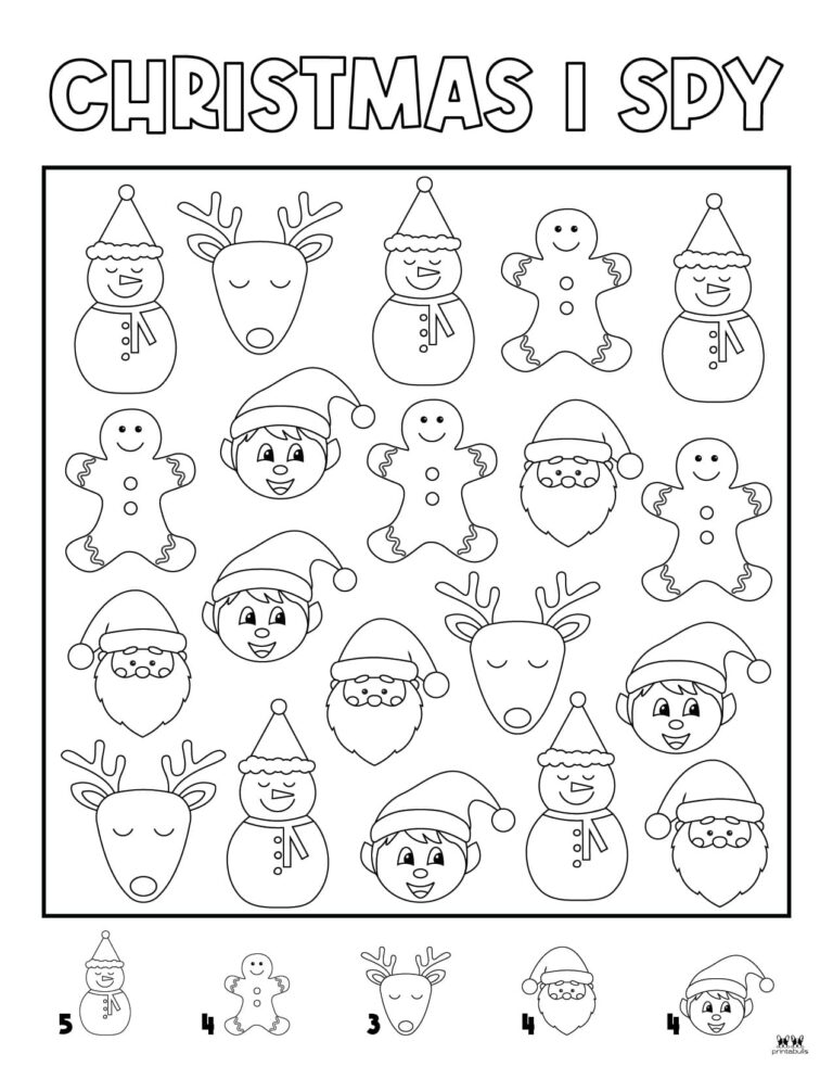 Christmas I Spy - 8 FREE Printables | Printabulls