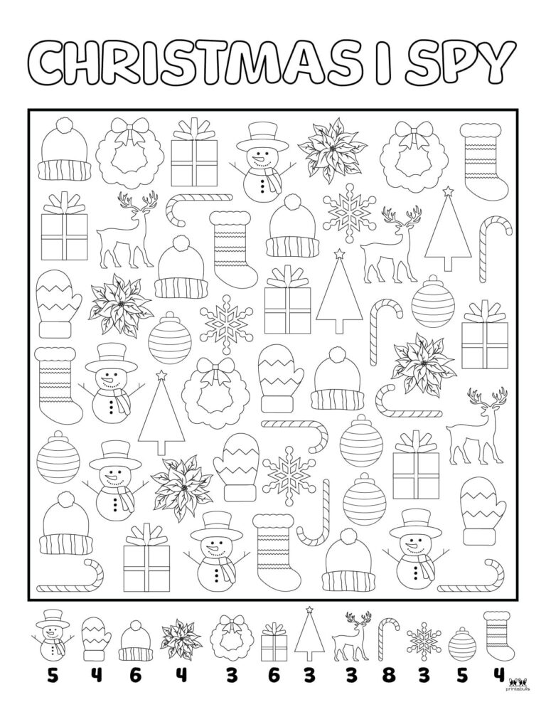 Christmas I Spy - 8 FREE Printables | Printabulls