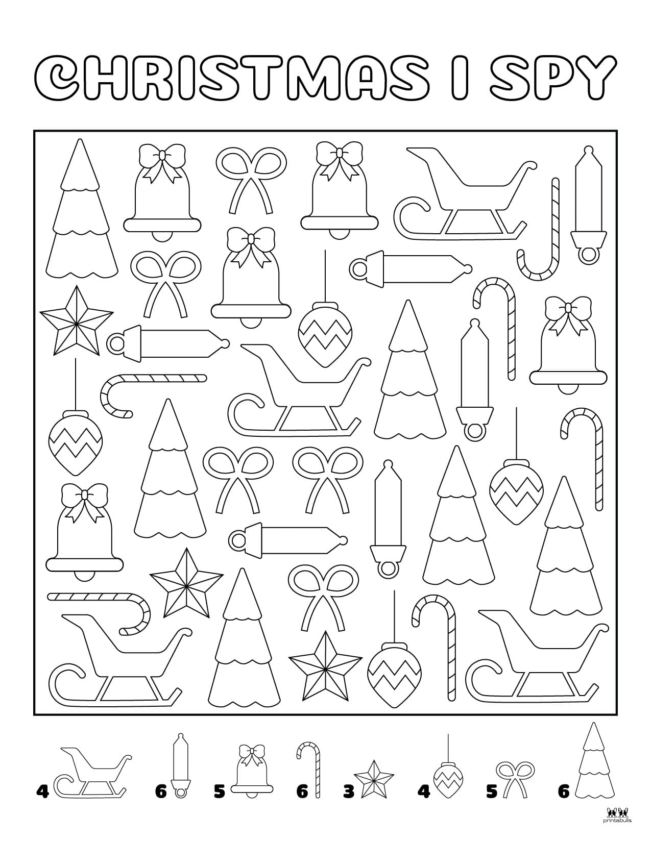 Christmas I Spy 8 FREE Printables Printabulls