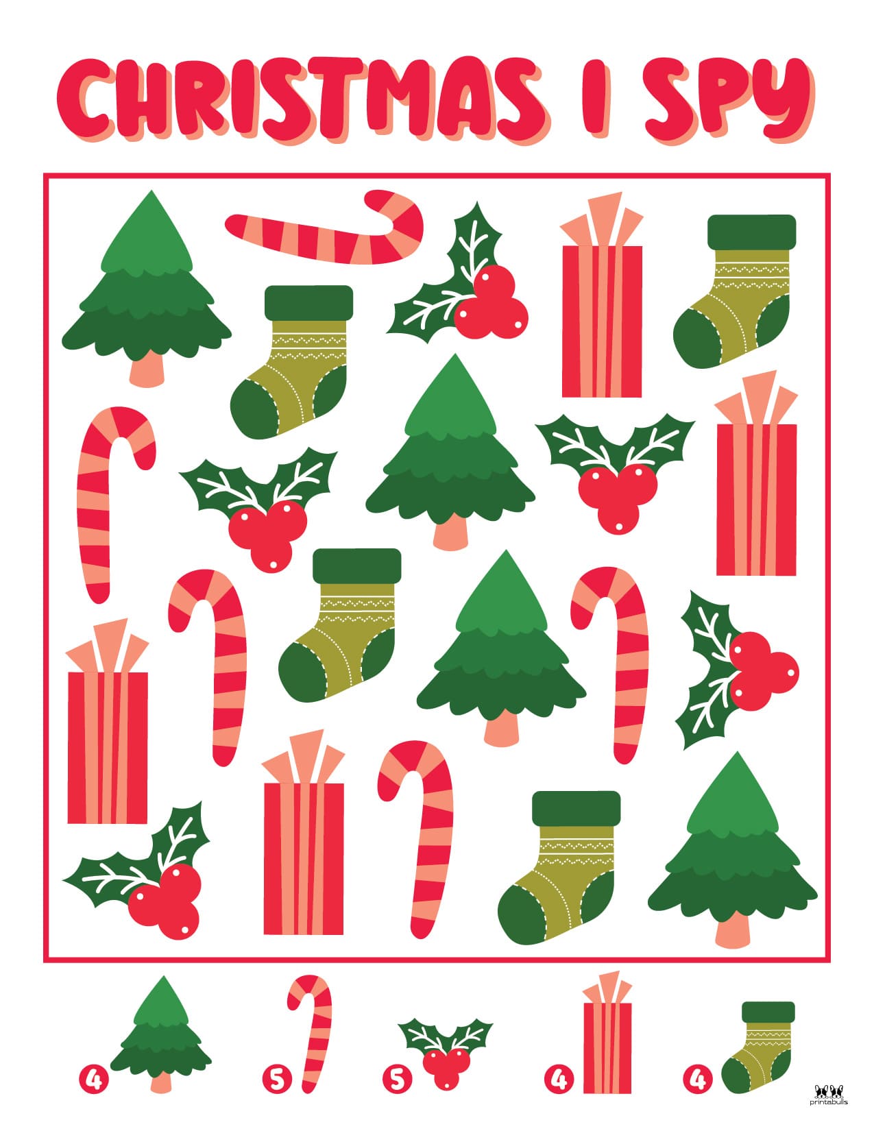 Christmas I Spy 8 FREE Printables Printabulls