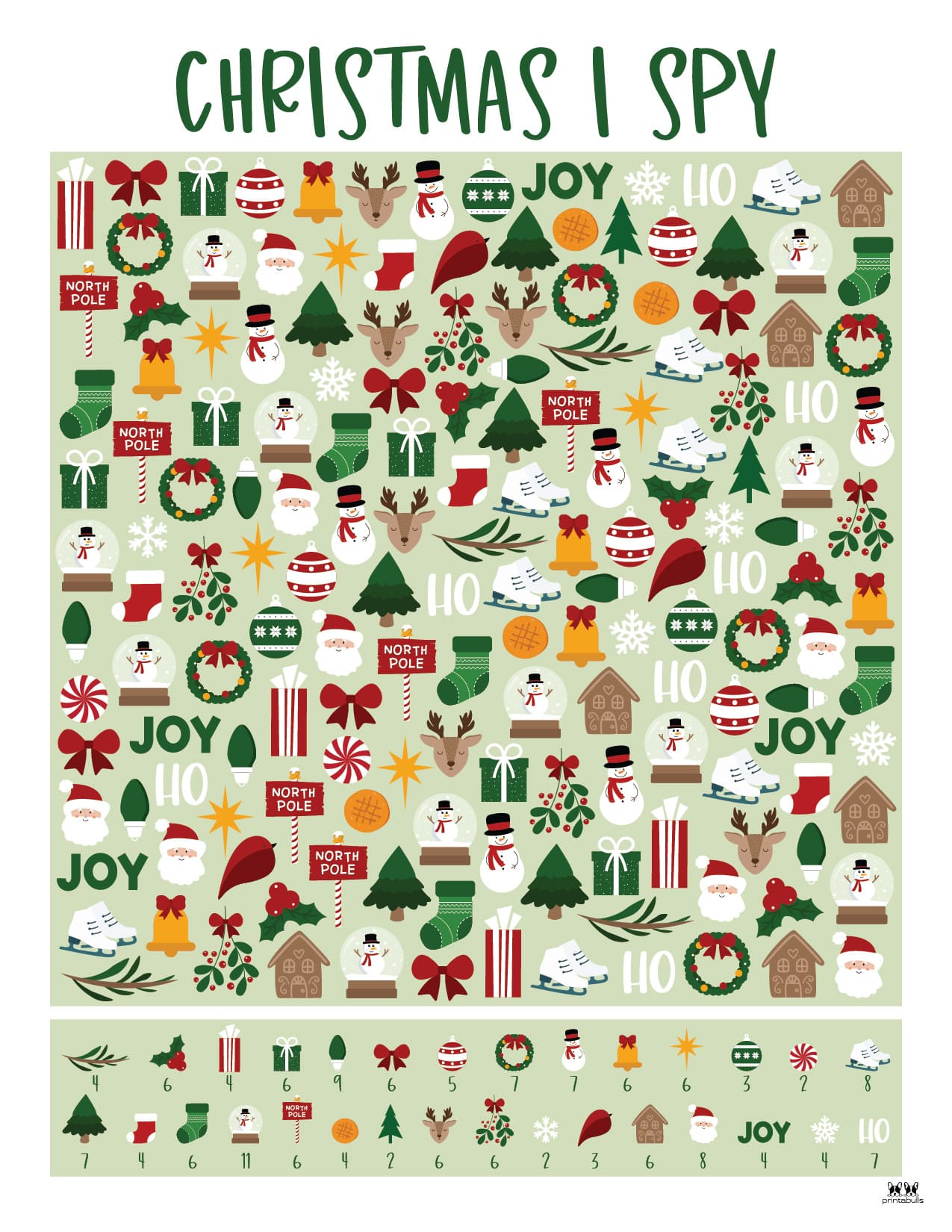 Christmas I Spy - 8 FREE Printables | Printabulls