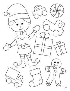 Elf Coloring Pages - 25 FREE Printable Pages | Printabulls