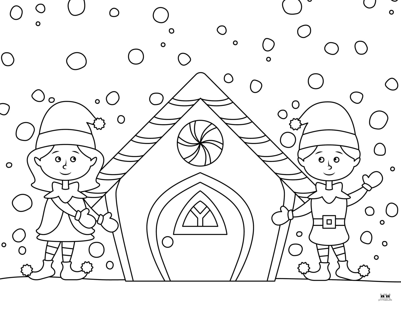 Elf Coloring Pages - 25 FREE Printable Pages | Printabulls