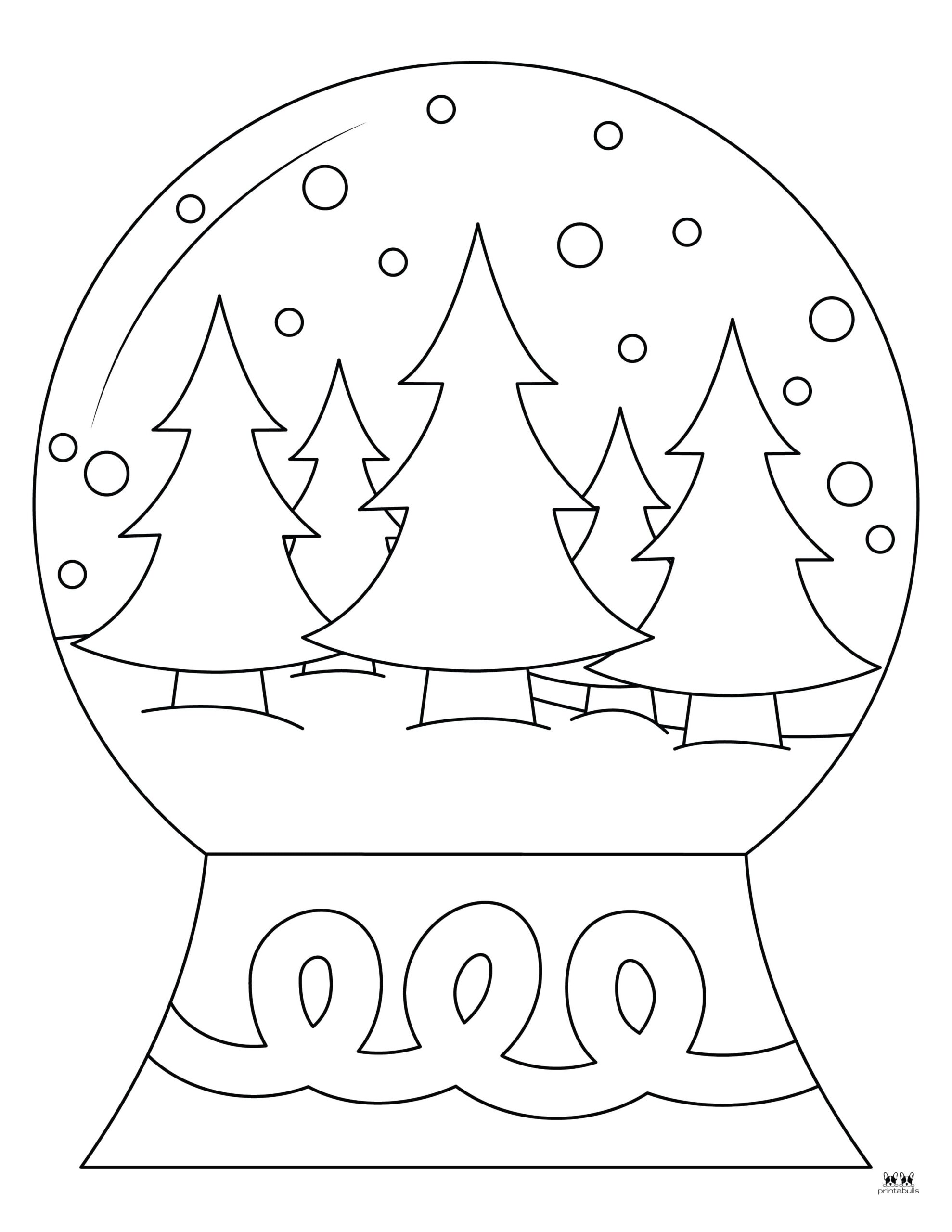 Snow Globe Coloring Pages & Templates - 25 Pages | Printabulls