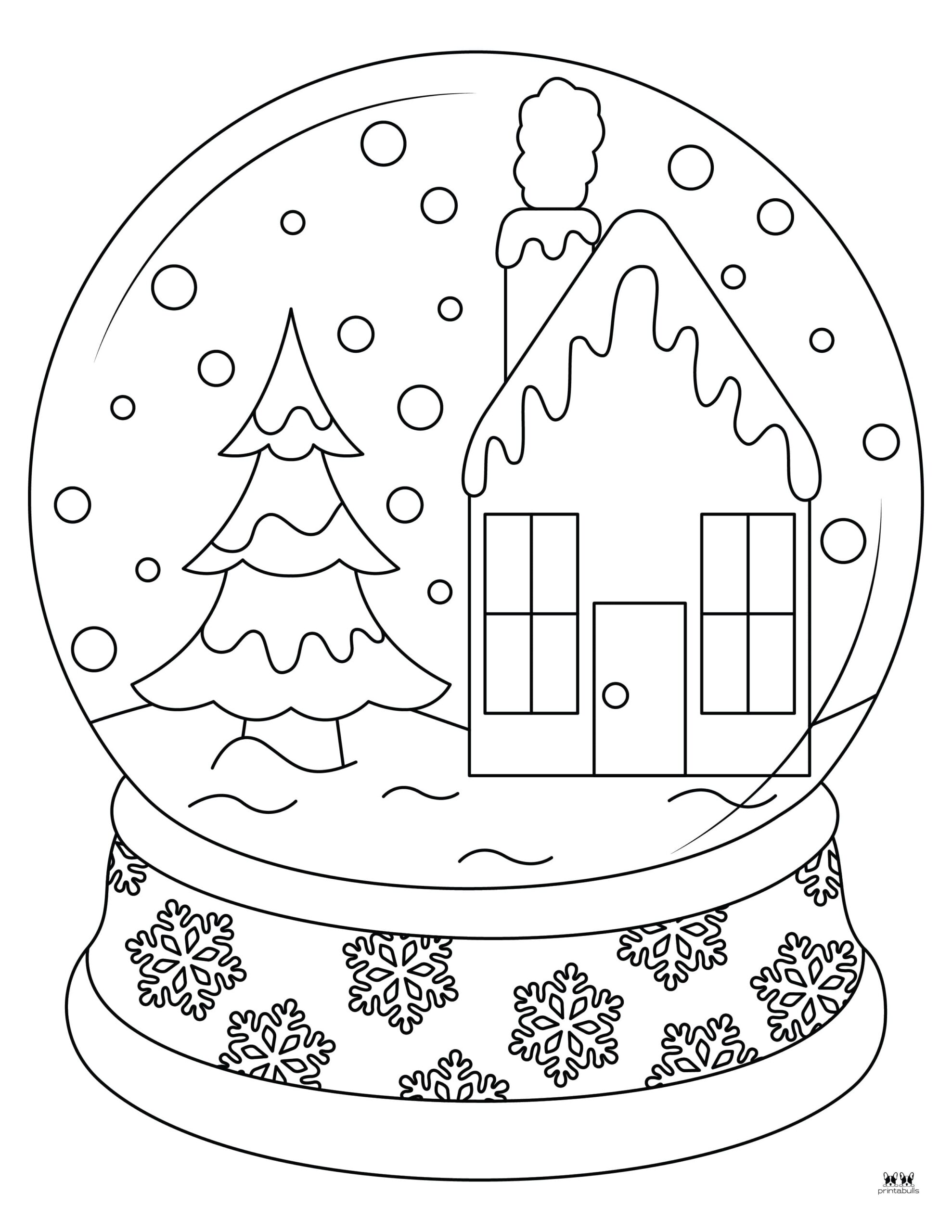 Snow Globe Coloring Pages & Templates - 25 Pages | Printabulls