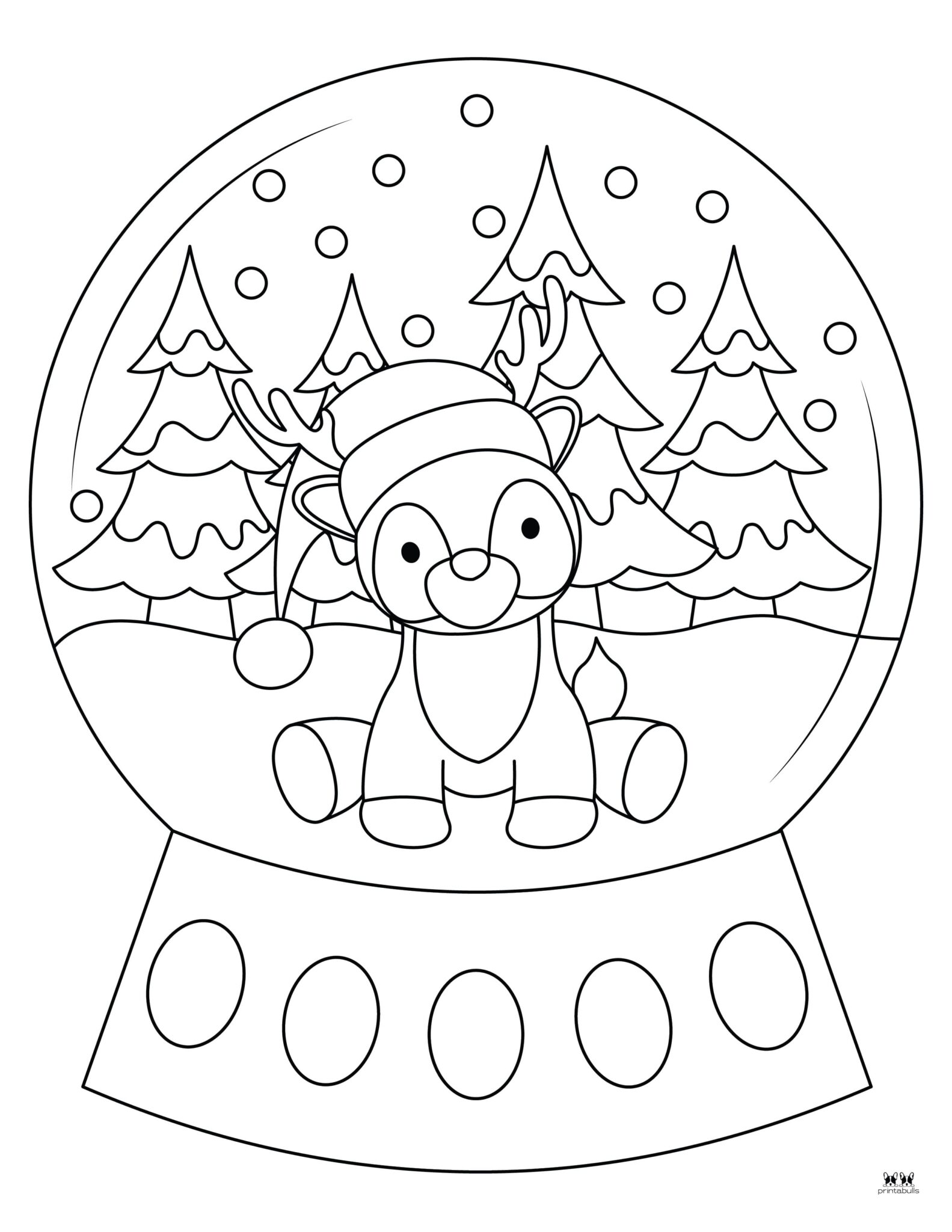 Snow Globe Coloring Pages & Templates - 25 Pages | Printabulls