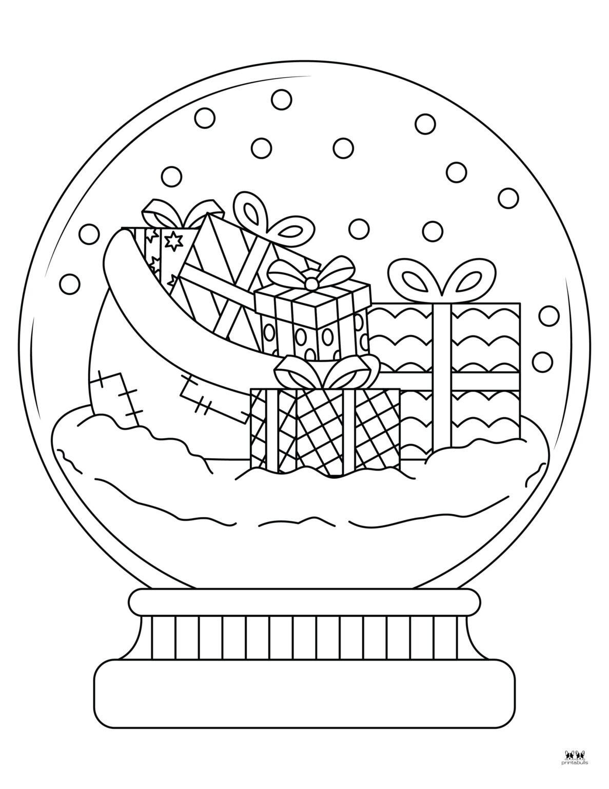 Snow Globe Coloring Pages & Templates - 25 Pages | Printabulls