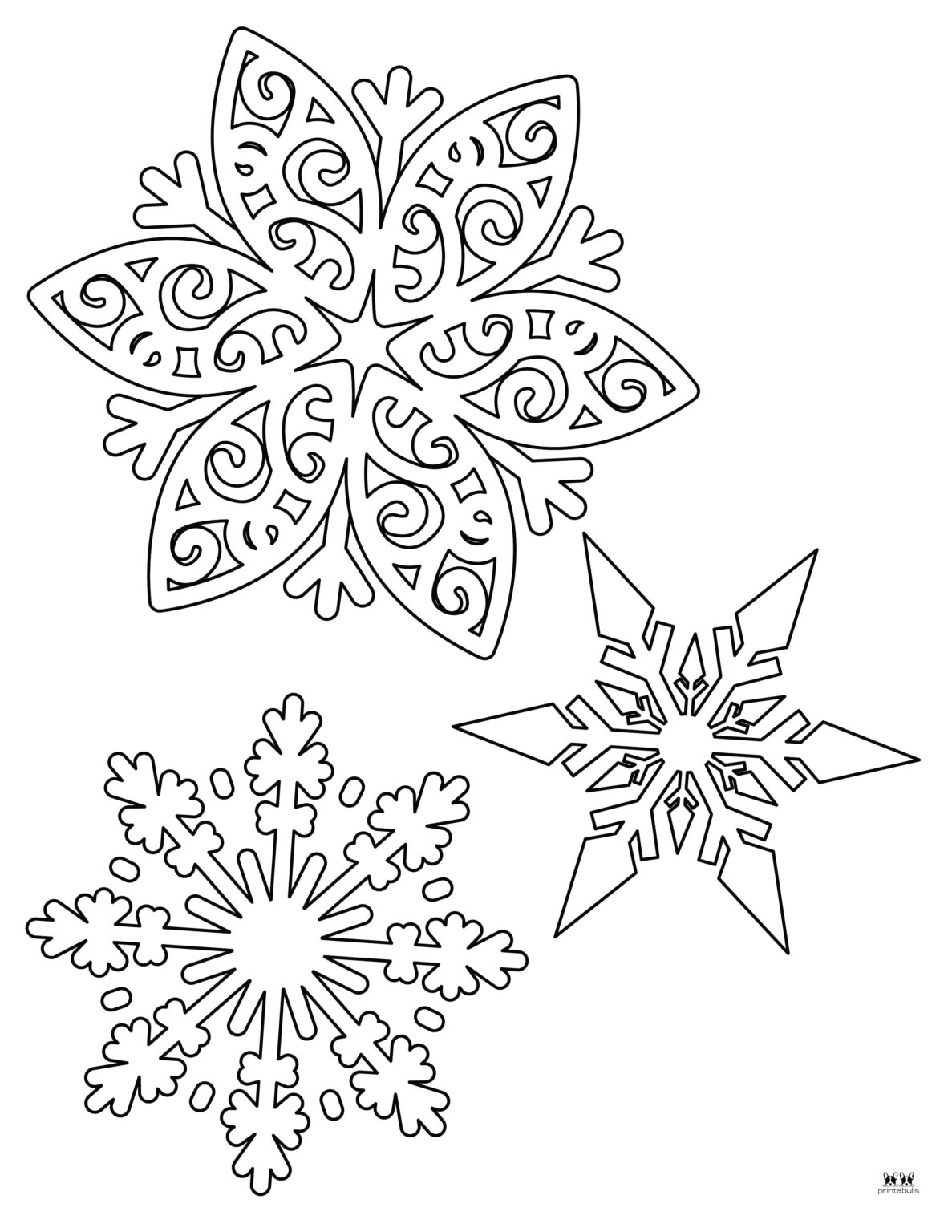 Snowflake Coloring Pages - 25 FREE Printable Pages | Printabulls