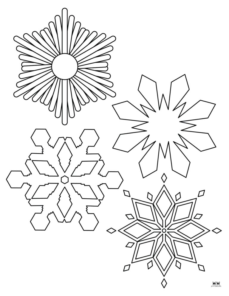 Snowflake Coloring Pages - 25 FREE Printable Pages | Printabulls