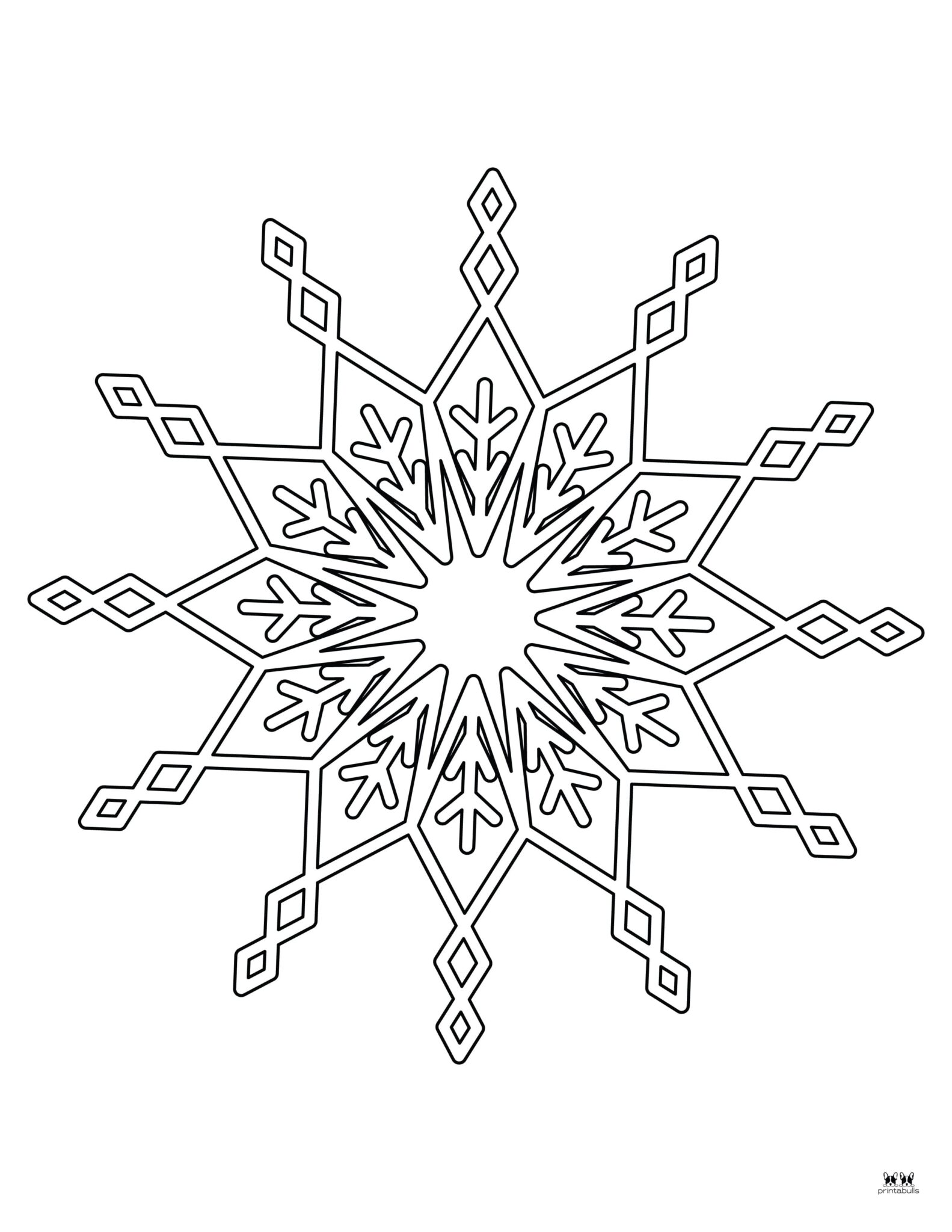 Snowflake Coloring Pages - 25 FREE Printable Pages | Printabulls