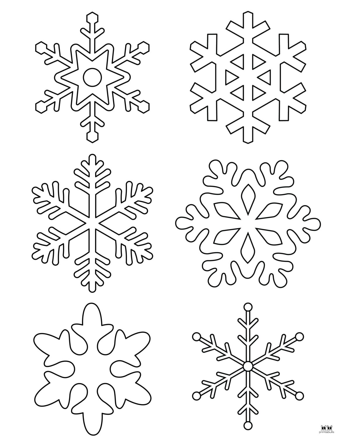 Snowflake Coloring Pages - 25 FREE Printable Pages | Printabulls