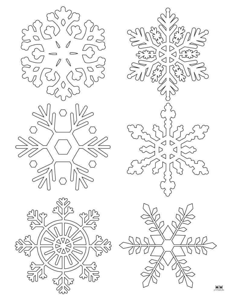 Snowflake Coloring Pages - 25 FREE Printable Pages | Printabulls