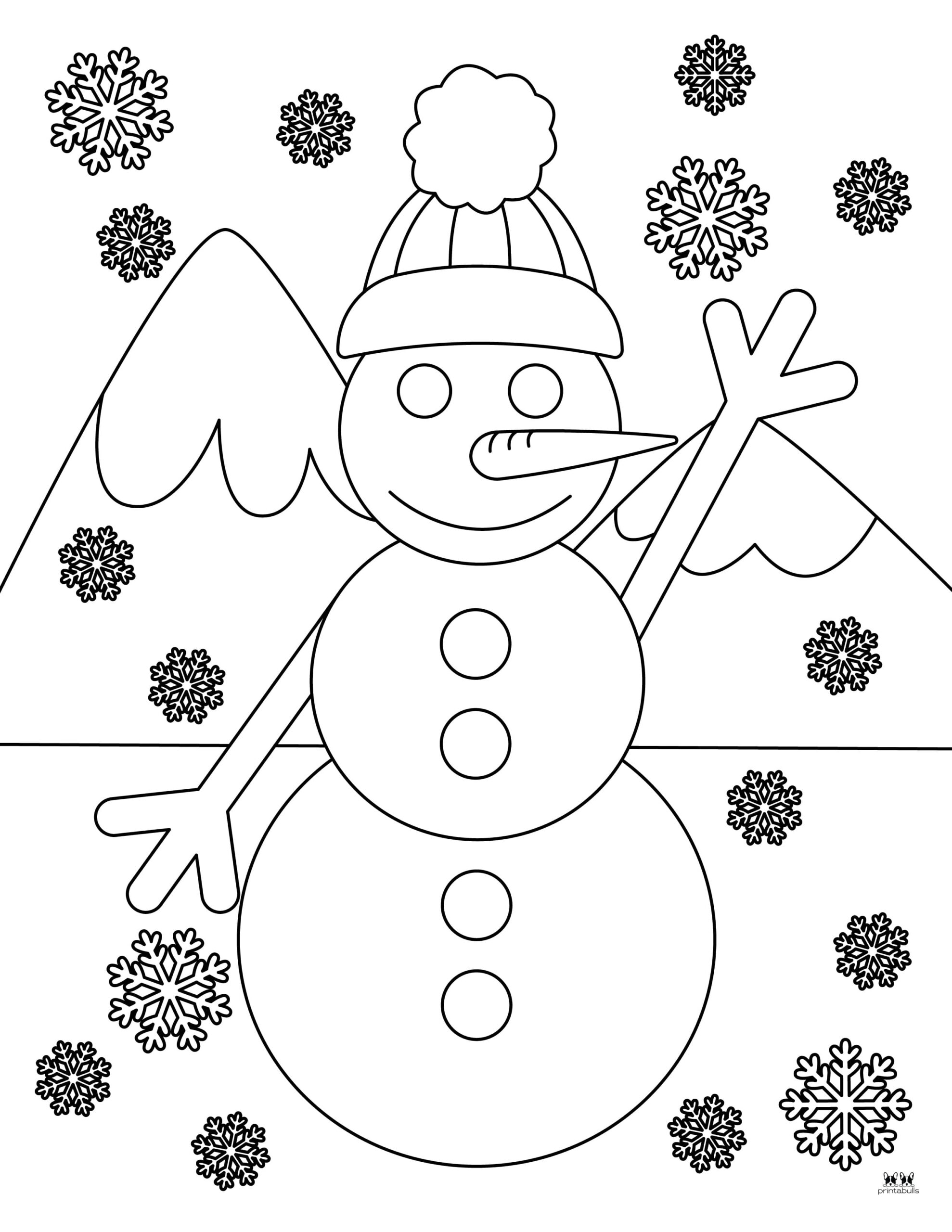 snowman-coloring-pages-templates-35-pages-printabulls