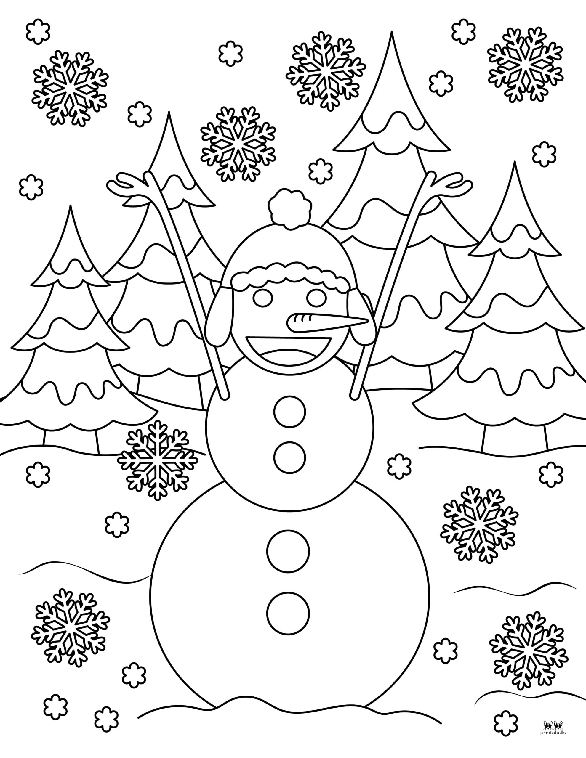 Snowman Coloring Pages & Templates - 35 Pages | Printabulls