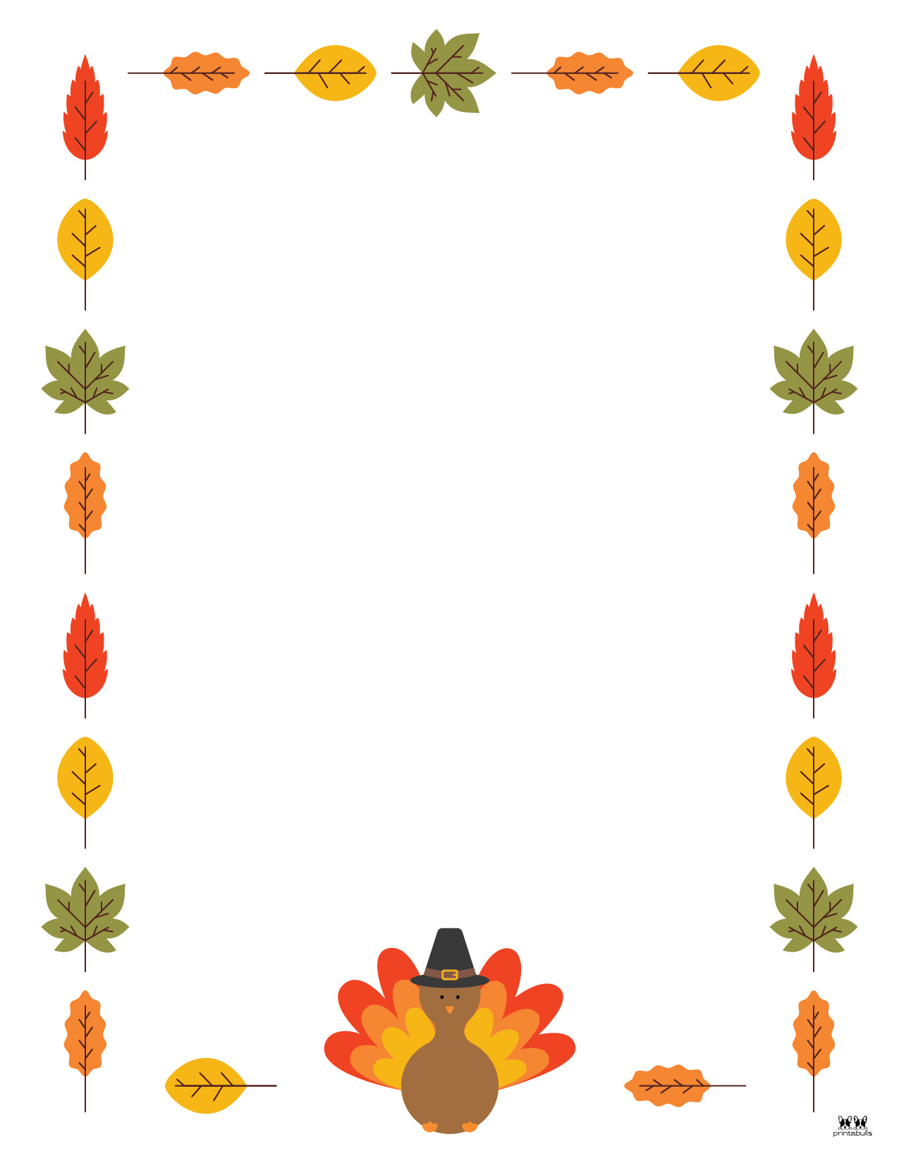 Thanksgiving Borders & Frames - 41 FREE Pages | Printabulls