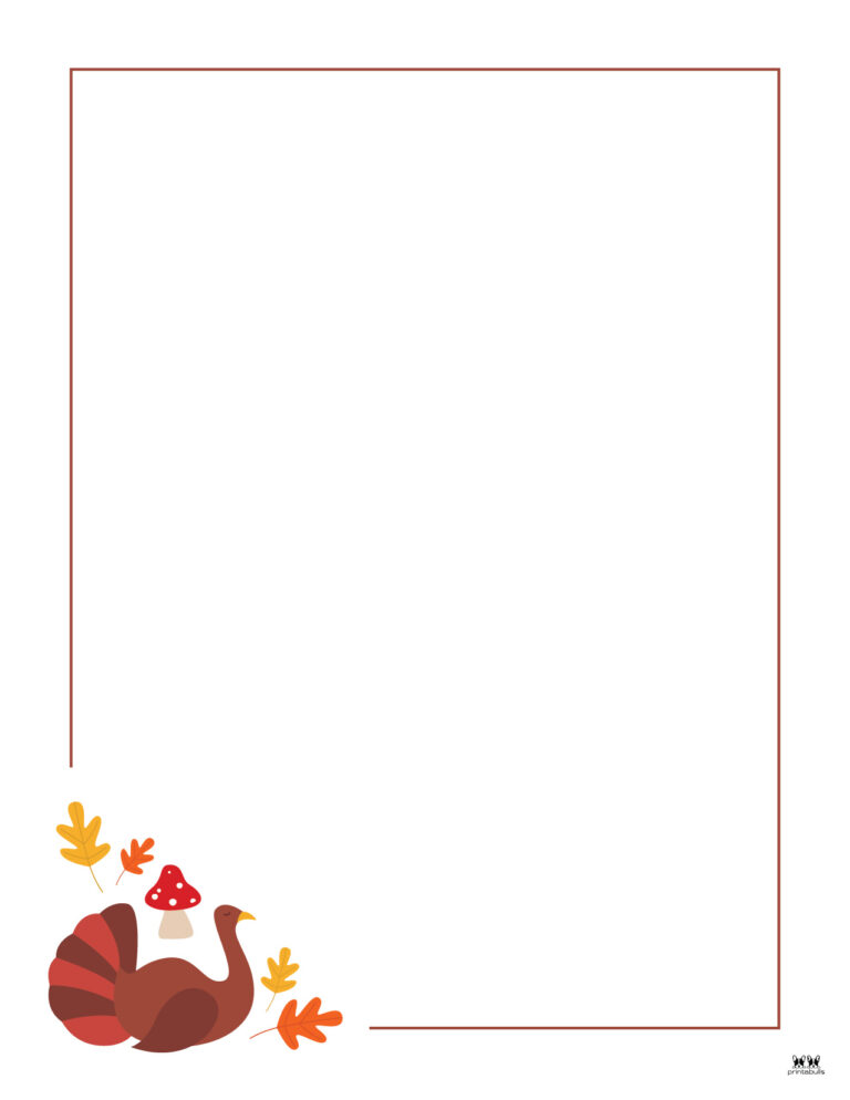 Thanksgiving Borders & Frames - 41 FREE Pages | Printabulls