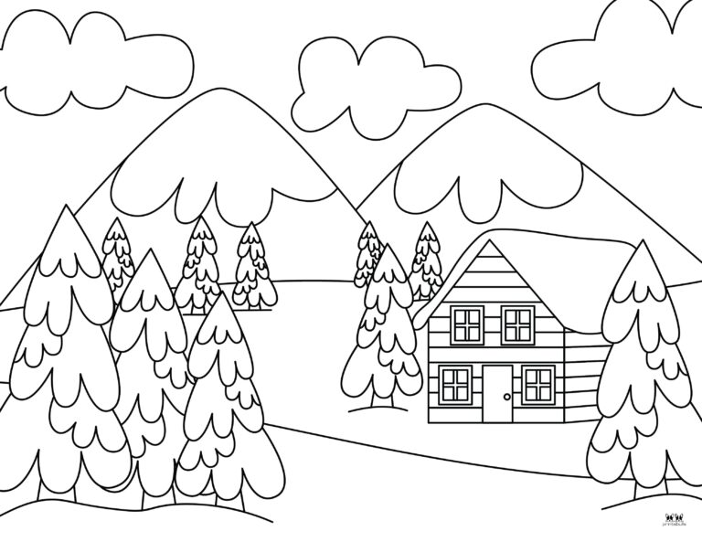 Winter Coloring Pages - 50 FREE Pages | Printabulls