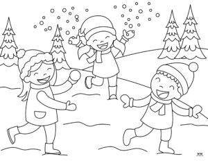 Winter Coloring Pages - 50 FREE Pages | Printabulls