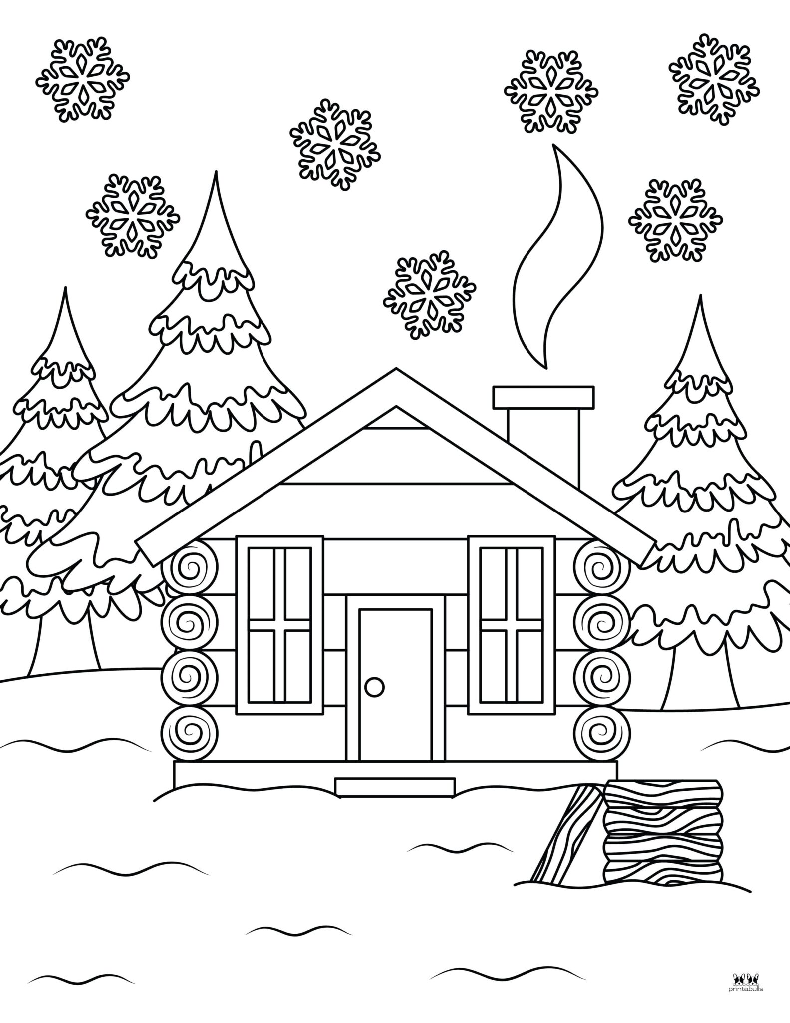 Winter Coloring Pages - 50 FREE Pages | Printabulls