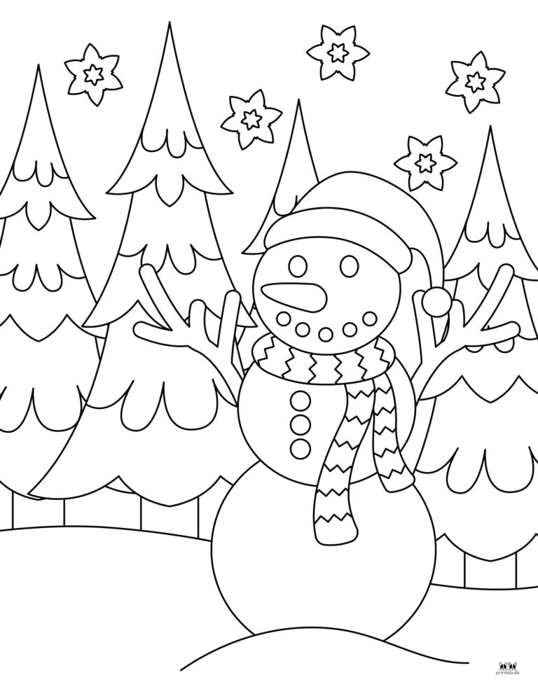 Winter Coloring Pages - 50 FREE Pages | Printabulls