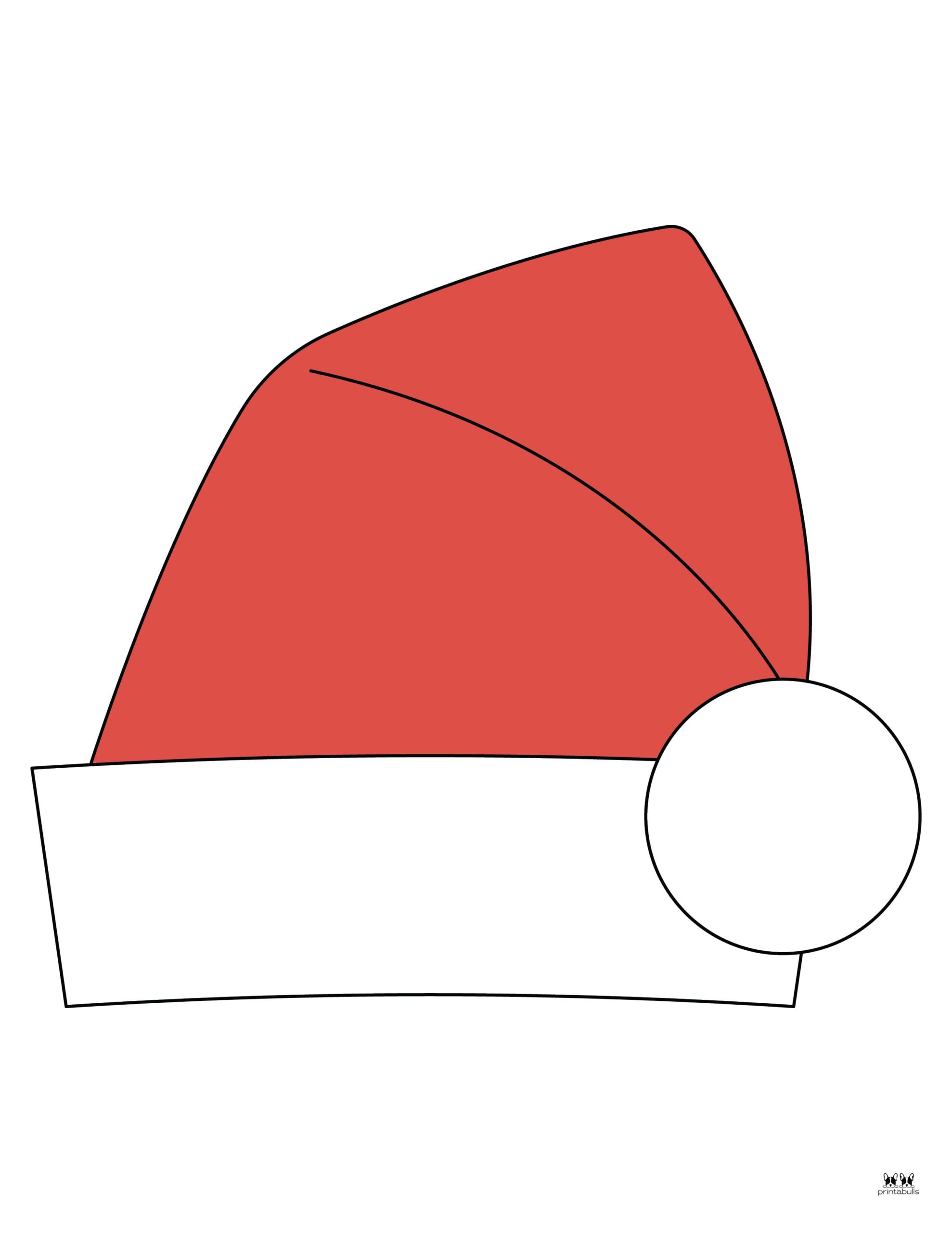 Santa Hat Templates & Coloring Pages FREE Printabulls