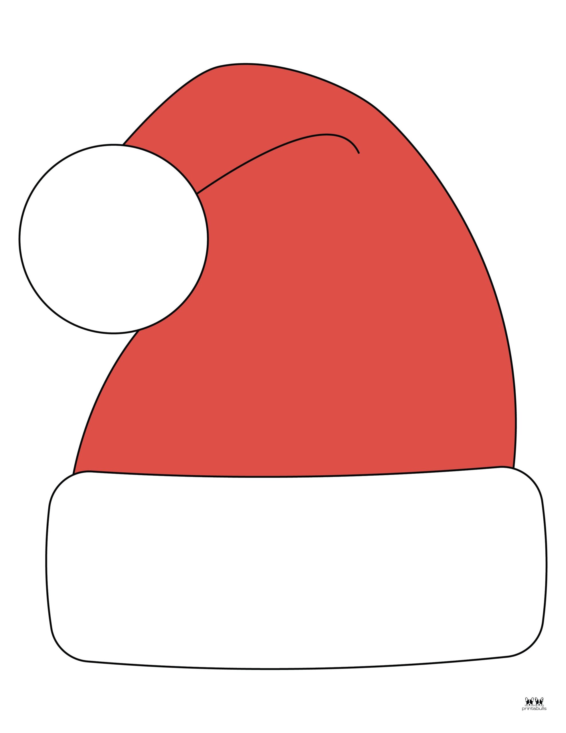 Santa Hat Templates & Coloring Pages FREE Printabulls