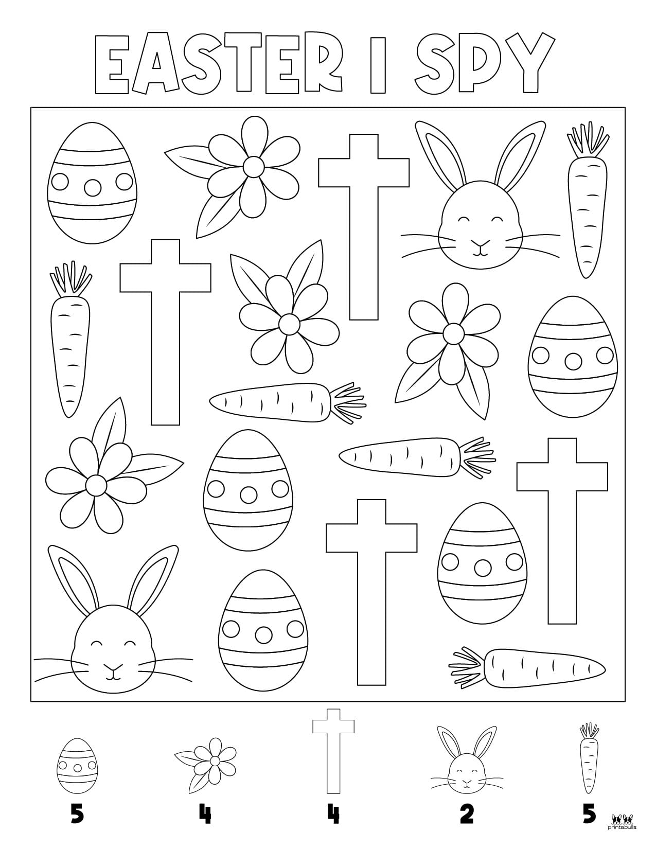 Easter I Spy - 4 FREE Printables | Printabulls