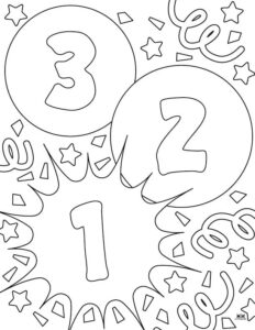 New Year Coloring Pages - 40 FREE Pages | Printabulls