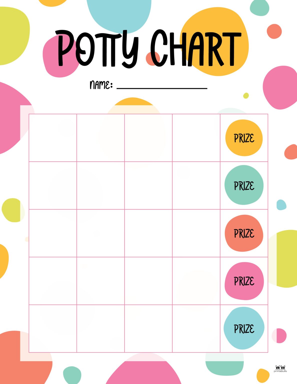 Printable Potty Training Charts - 20 Pages | Printabulls