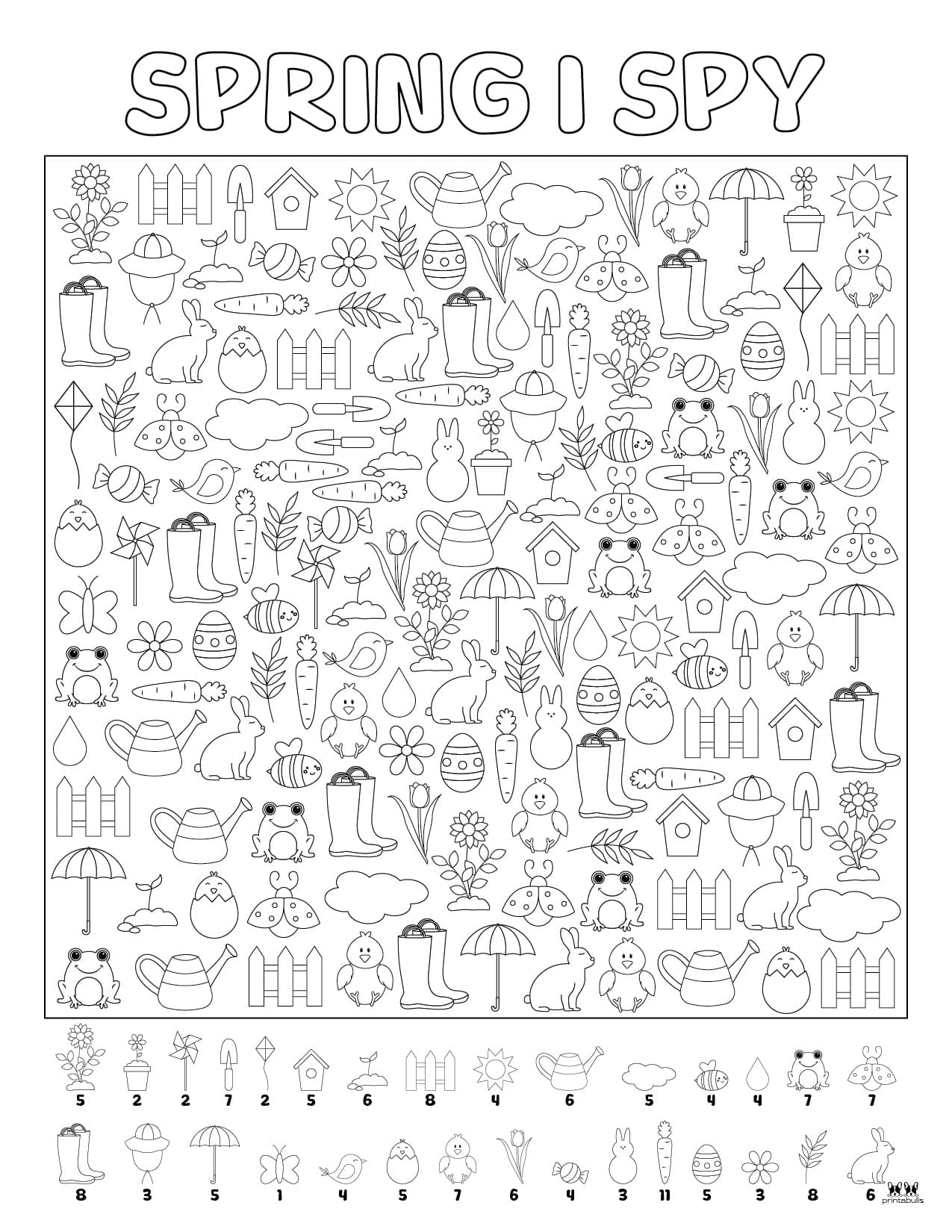 Spring I Spy 4 FREE Printables Printabulls