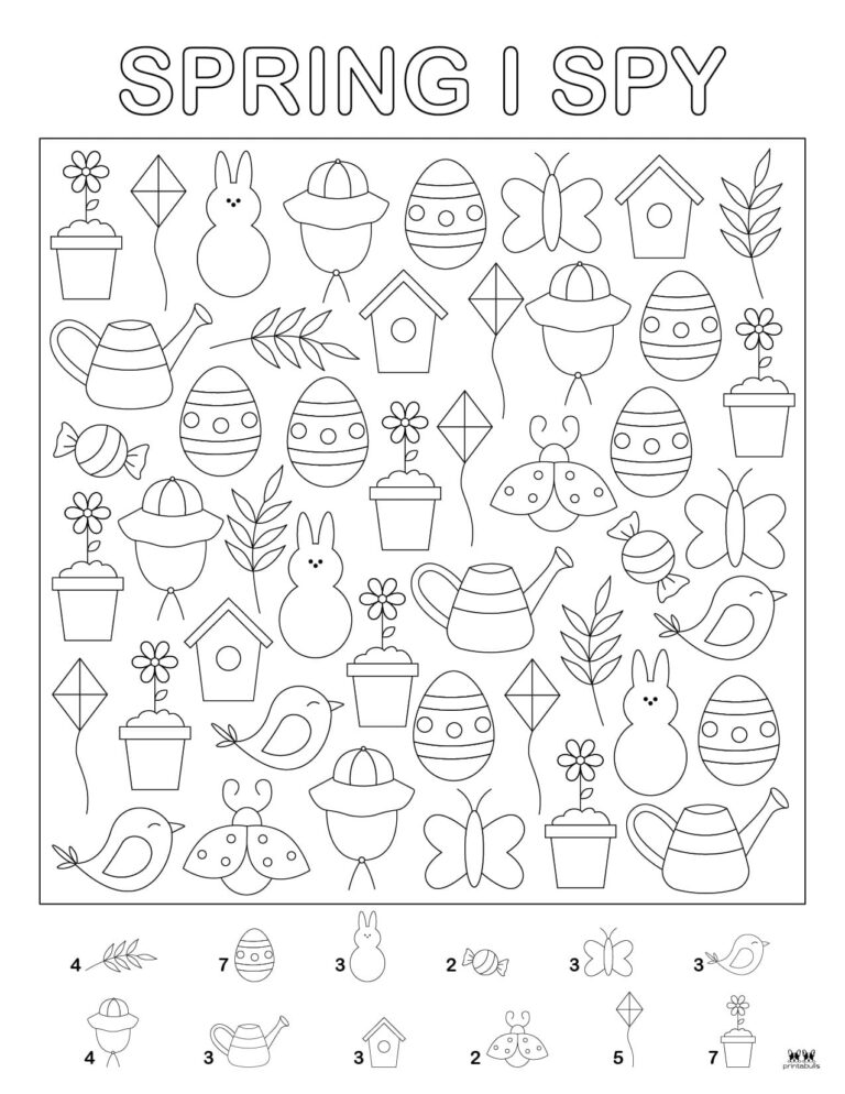 Spring I Spy - 4 FREE Printables | Printabulls