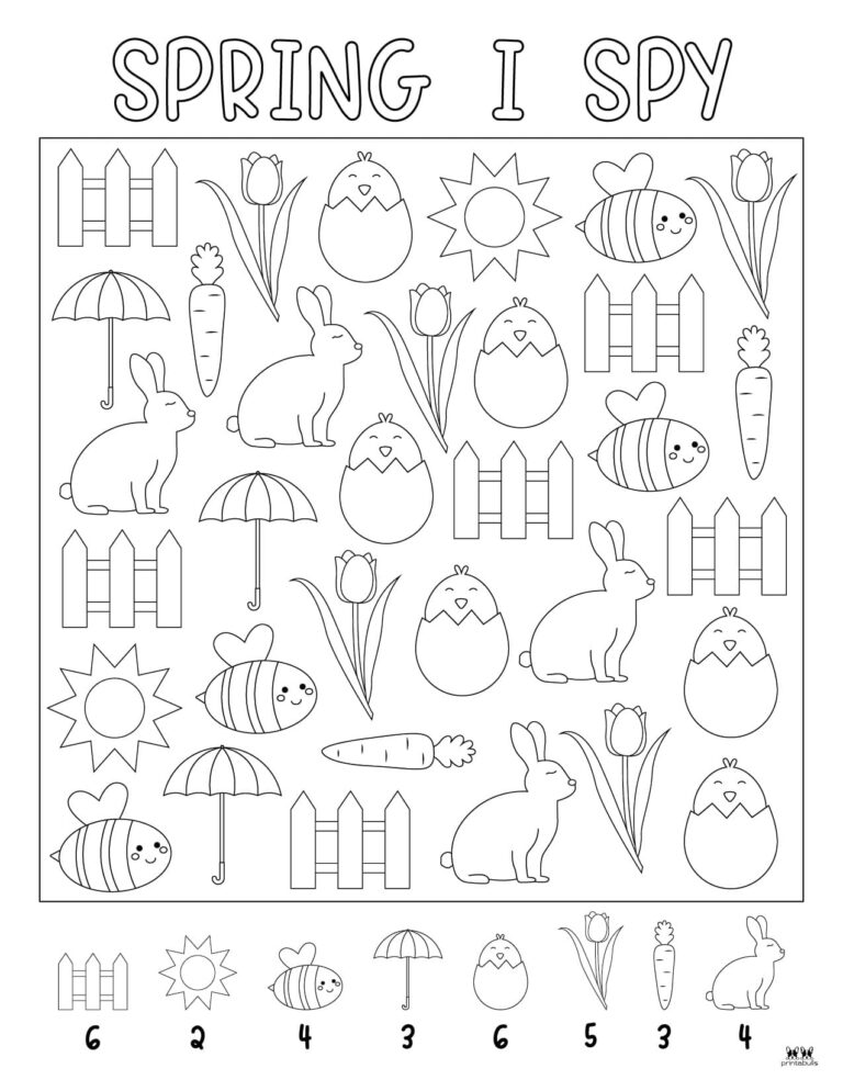 Spring I Spy - 4 FREE Printables | Printabulls