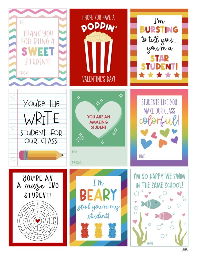 Printable Valentine's Day Cards - 250+ Free Printables | Printabulls