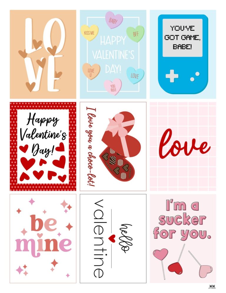 Printable Valentine's Day Cards - 250+ Free Printables | Printabulls