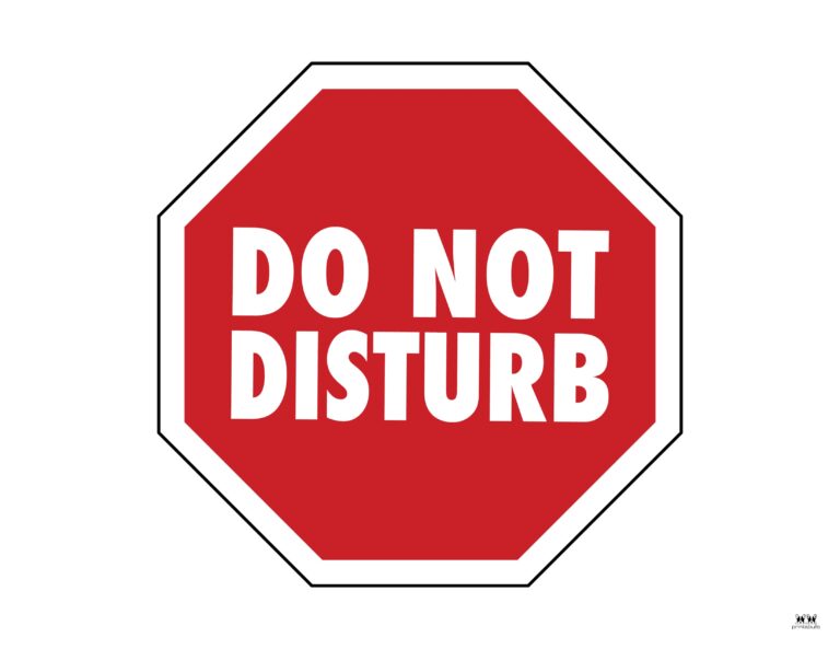 Do Not Disturb Signs - 25 FREE Printables | Printabulls