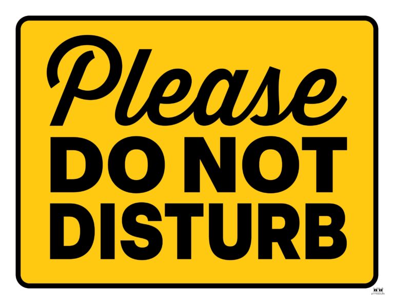 Do Not Disturb Signs - 25 FREE Printables | Printabulls