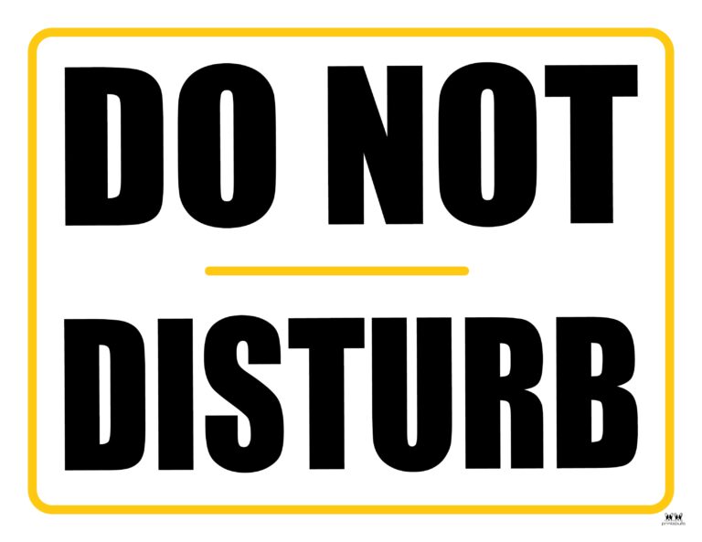 Do Not Disturb Signs - 25 FREE Printables | Printabulls