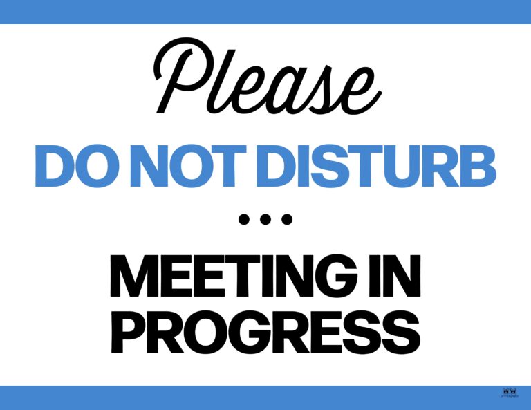 Do Not Disturb Signs - 25 FREE Printables | Printabulls