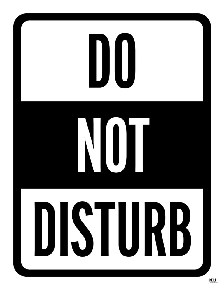 Do Not Disturb Signs - 25 FREE Printables | Printabulls