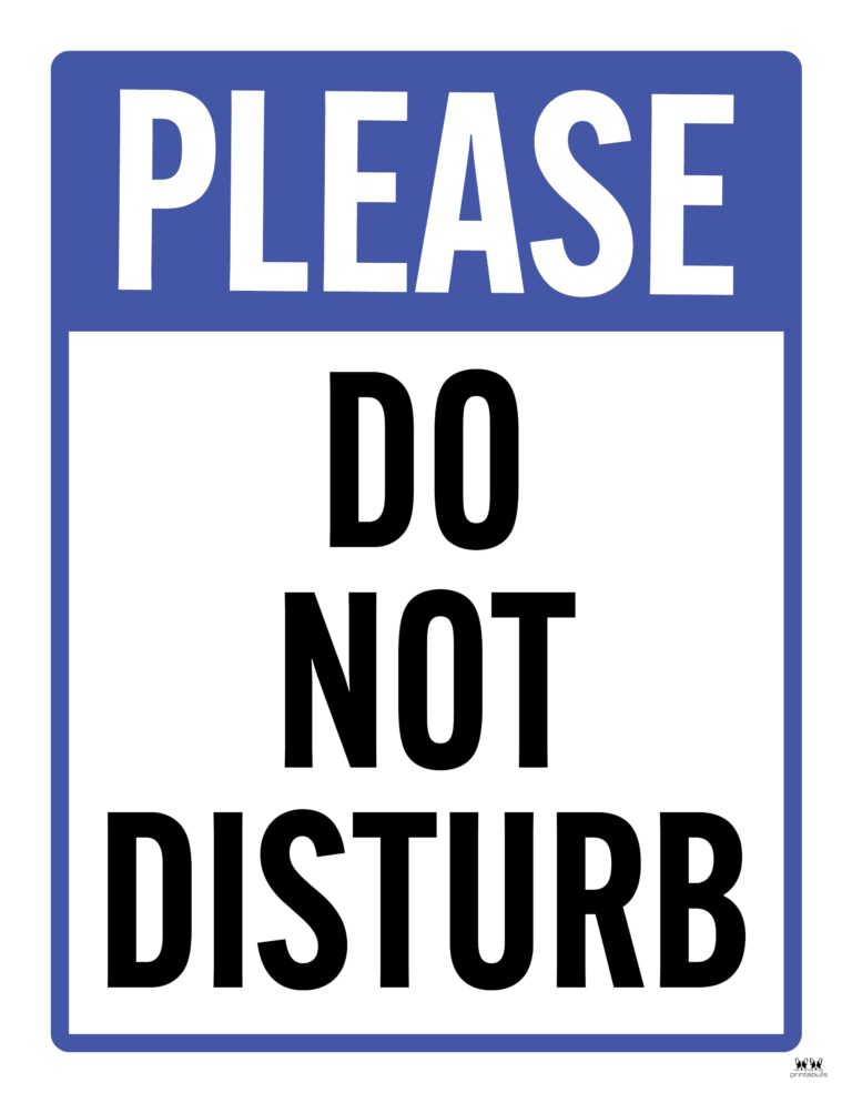 Do Not Disturb Signs - 25 FREE Printables | Printabulls