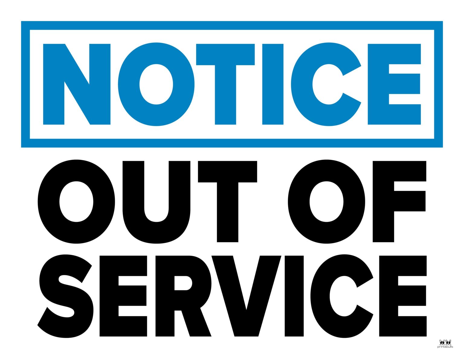 Out Of Service Signs - 25 FREE Printables - PrintaBulk