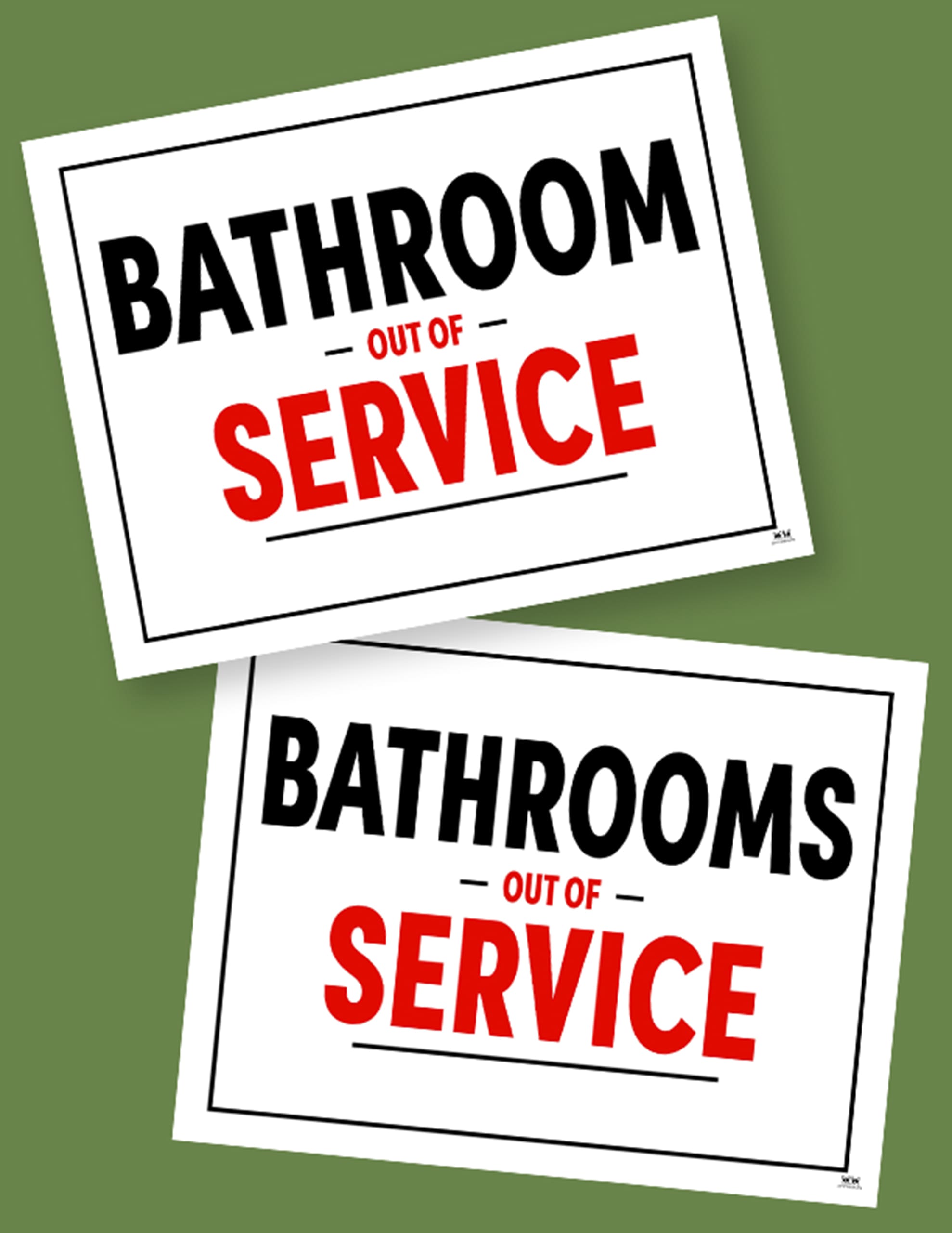 Out Of Service Signs - 25 FREE Printables - PrintaBulk