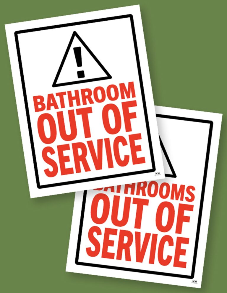 Out Of Service Signs - 25 FREE Printables - PrintaBulk