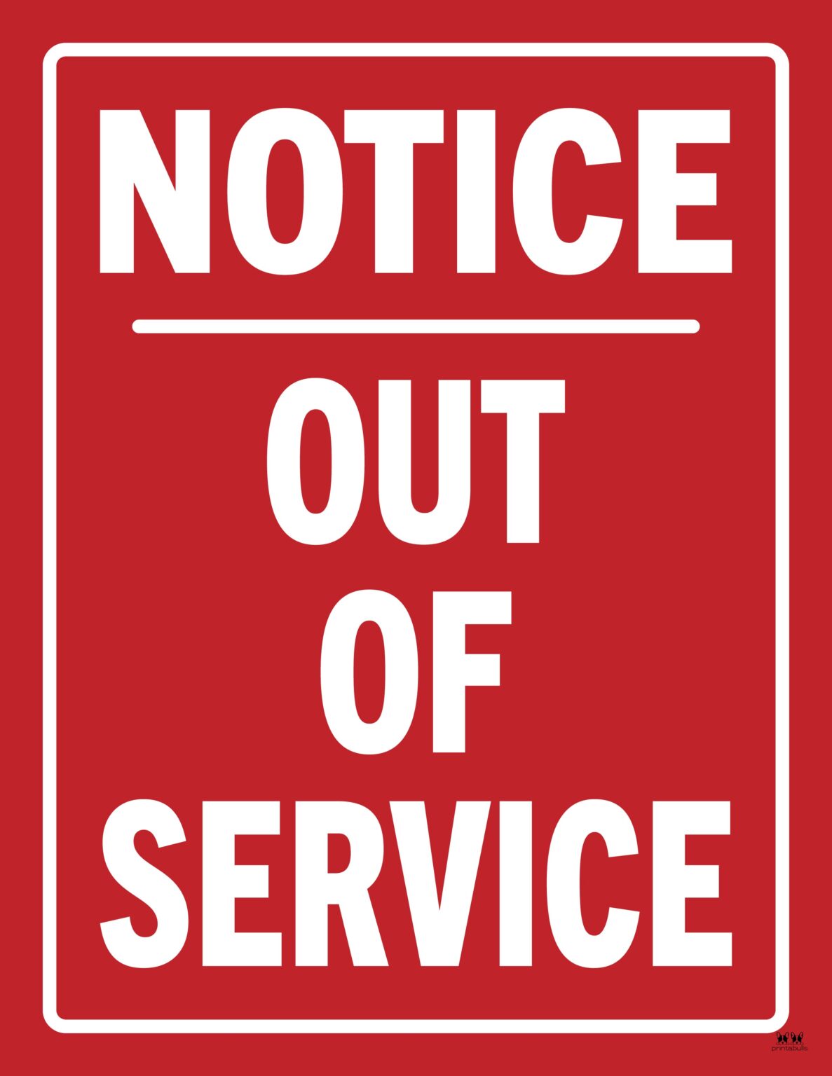 Out Of Service Signs - 25 FREE Printables - PrintaBulk