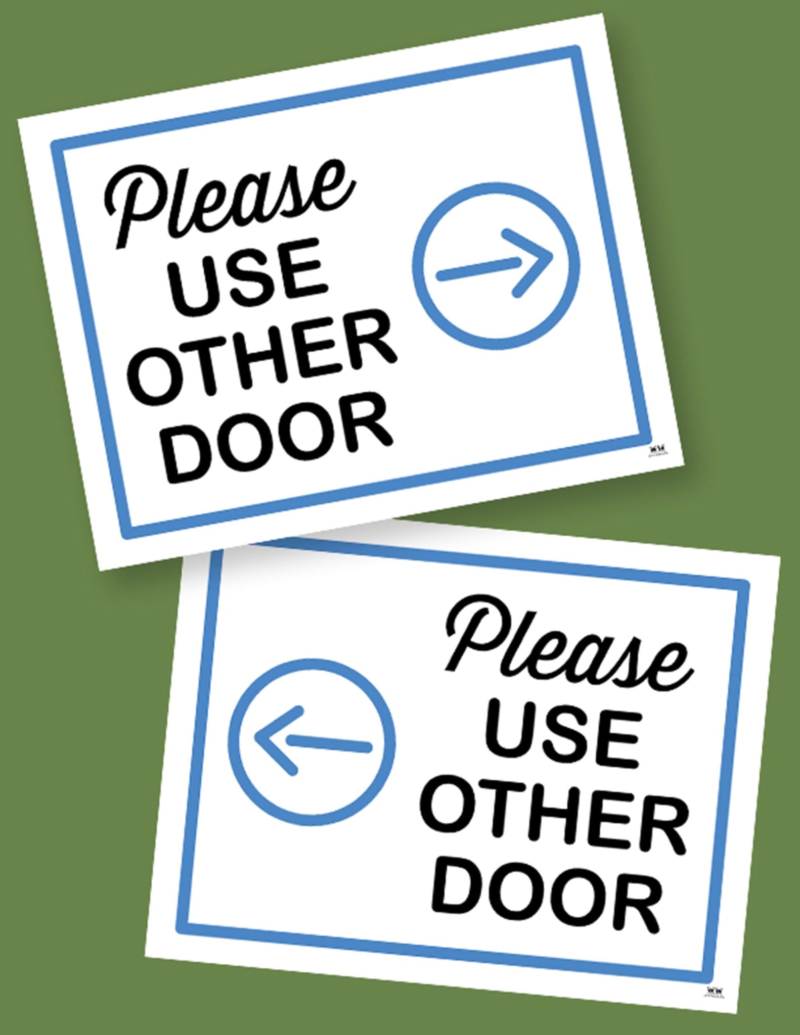 Please Use Other Door Signs - 15 FREE Signs | Printabulls