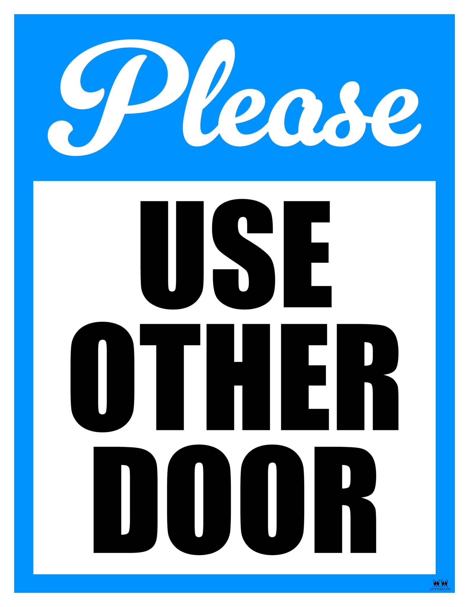 Please Use Other Door Signs - 15 FREE Signs | Printabulls