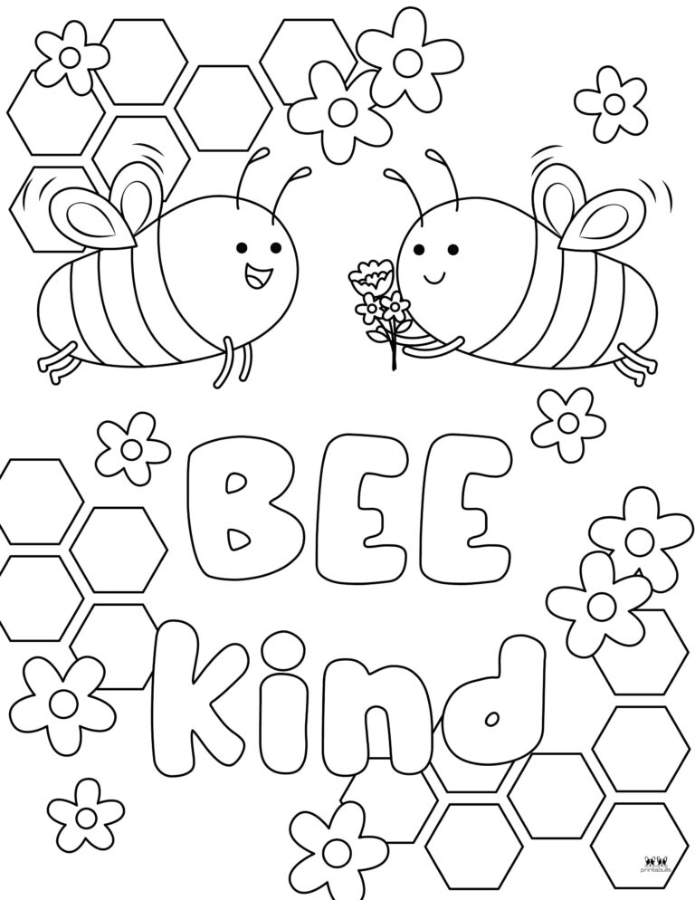 Bee Coloring Pages - 40 FREE Pages | Printabulls