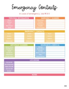 Contact List Templates - 20 FREE Printables | Printabulls